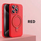 Liquid Silicone Stand Ring Holder Magnetic For iPhone