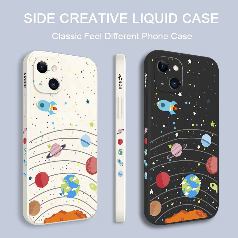 Lunar Universe Liquid Silicone Case For iPhone