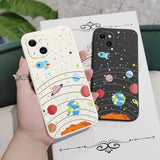 Lunar Universe Liquid Silicone Case For iPhone