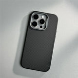 Luxury Alloy Lens Carbon Fibre Magnetic Case for iPhone