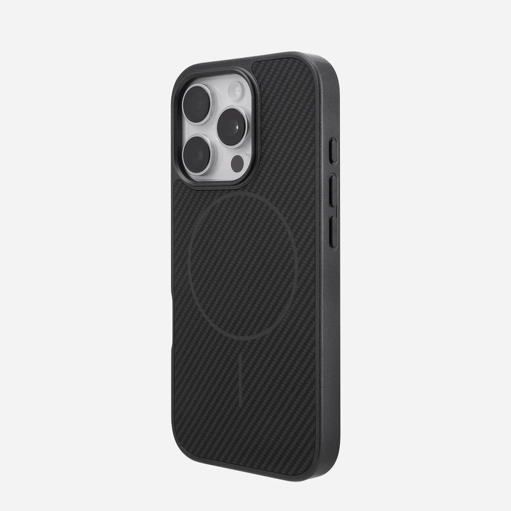 Luxury Business Carbon Fiber Pattern Magnetic Case For iPhone