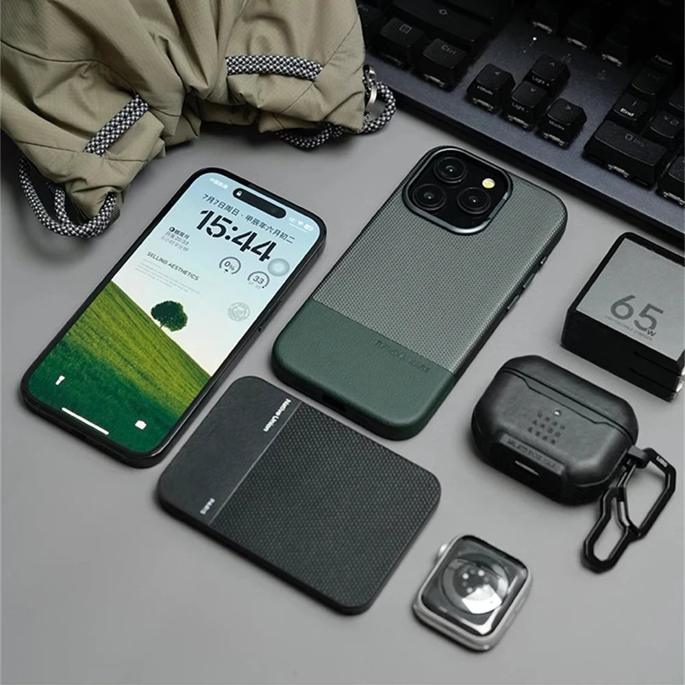 Business Hit Color Relief Leather Case For iPhone