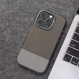 Business Hit Color Relief Leather Case For iPhone