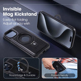 Business PU Leather Magnetic Ring Stand Case For iPhone