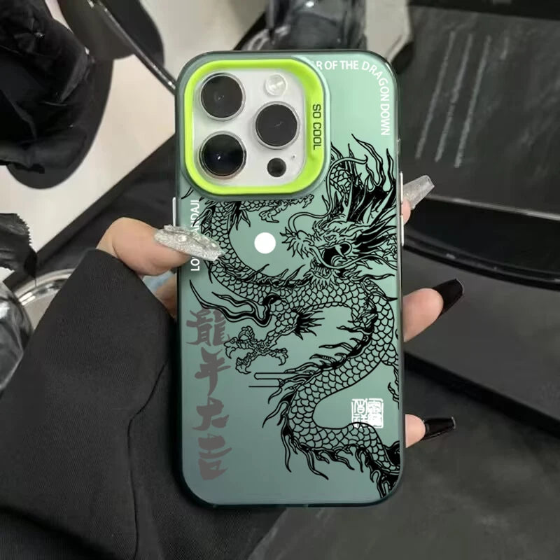 Luxury Dragon Totem Anti-drop Armour Case For iPhone