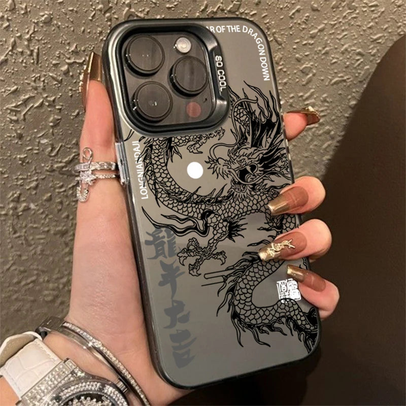 Luxury Dragon Totem Anti-drop Armour Case For iPhone