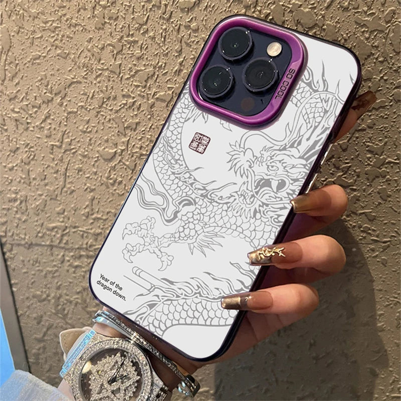 Luxury Dragon Totem Anti-drop Armour Case For iPhone