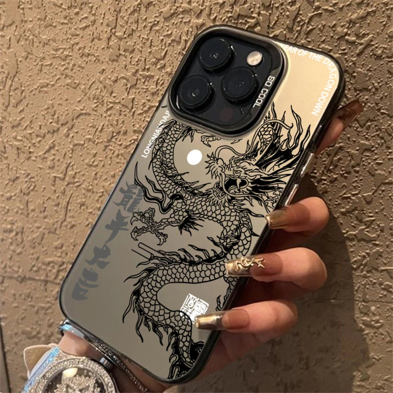 Luxury Dragon Totem Anti-drop Armour Case For iPhone