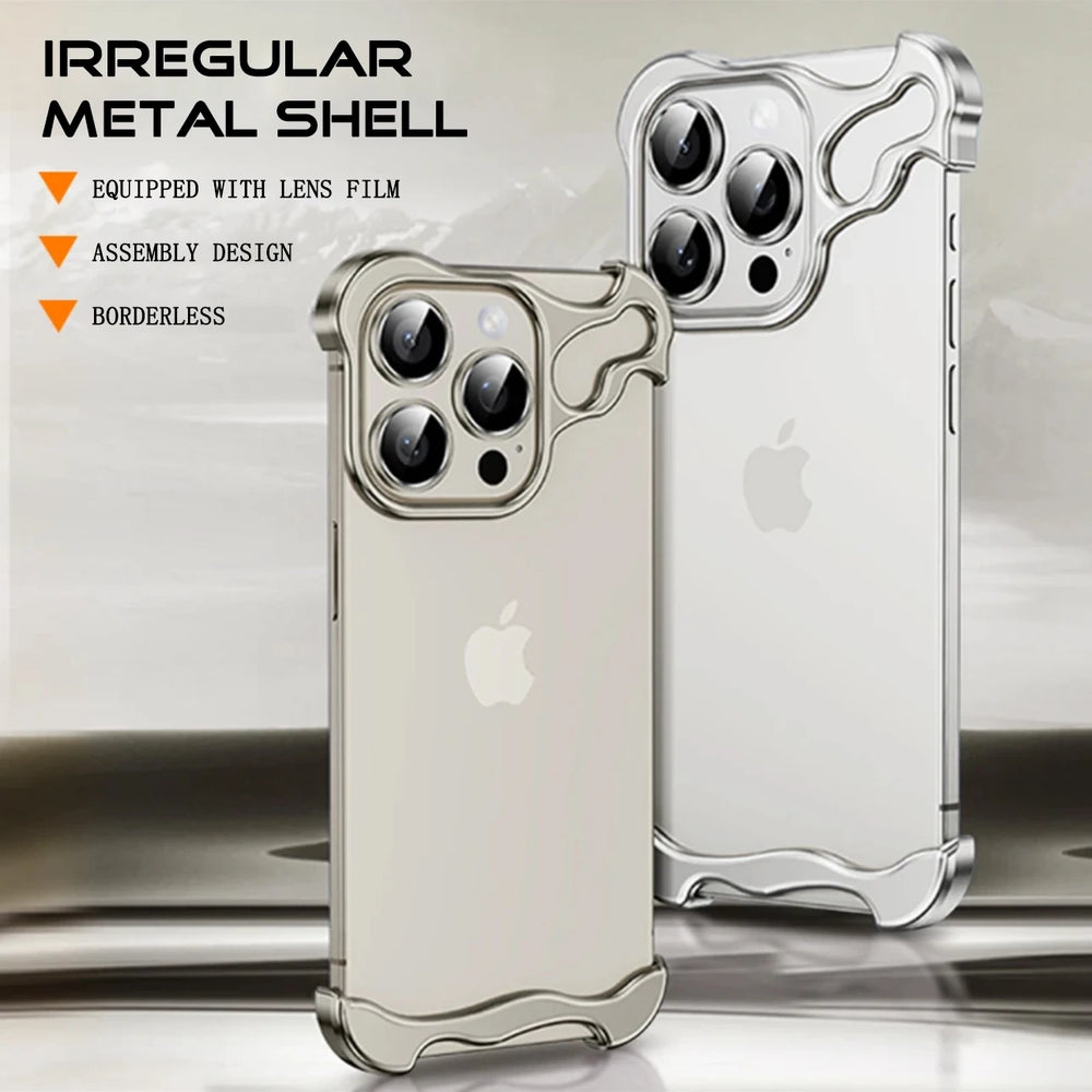 Luxury Irregular Aluminum Alloy Bumper Case For iPhone