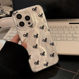 Luxury Laser Silver Bow knot Case for iPhone