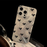 Luxury Laser Silver Bow knot Case for iPhone