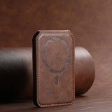 Luxury Leather Cellphone Magnetic Card Holder For iPhone