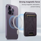 Luxury Leather Cellphone Magnetic Card Holder For iPhone