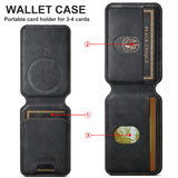 Luxury Leather Cellphone Magnetic Card Holder For iPhone