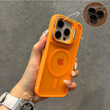 Luxury Magnetic Lens Matte Case For iPhone