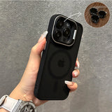 Luxury Magnetic Lens Matte Case For iPhone