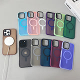 Luxury Magnetic Shockproof Matte Case For iPhone