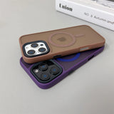 Luxury Magnetic Shockproof Matte Case For iPhone