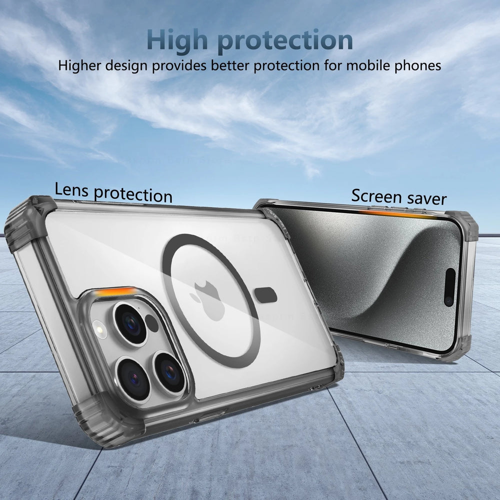 Luxury Magnetic Transparent Case For iPhone