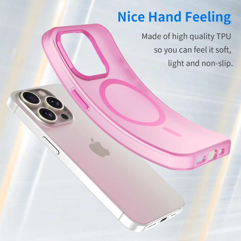 Luxury Magnetic Shockproof Matte TPU Bumper Case for iPhone