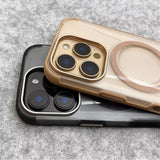 Matte Armor Alloy Lens Magnetic Case for iPhone