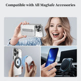 Luxury Plating Clear Rotating Magnetic Stand Phone Case For iPhone