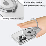 Luxury Plating Clear Rotating Magnetic Stand Phone Case For iPhone