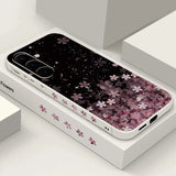 Luxury Sakura Print Lanyard Case For Samsung Galaxy