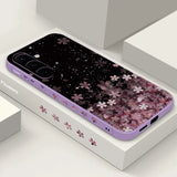 Luxury Sakura Print Lanyard Case For Samsung Galaxy