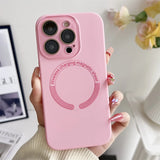 Luxury Soft Liquid Silicone Magnetic Case For iPhone