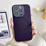 Luxury Soft Liquid Silicone Magnetic Case For iPhone