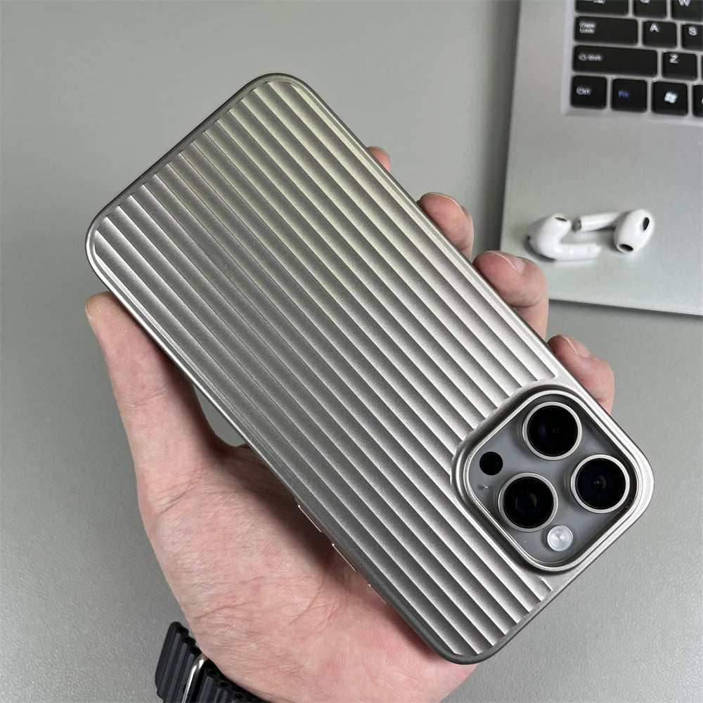 Luxury Ultra Thin Corrugated Pattern Case For iPhone