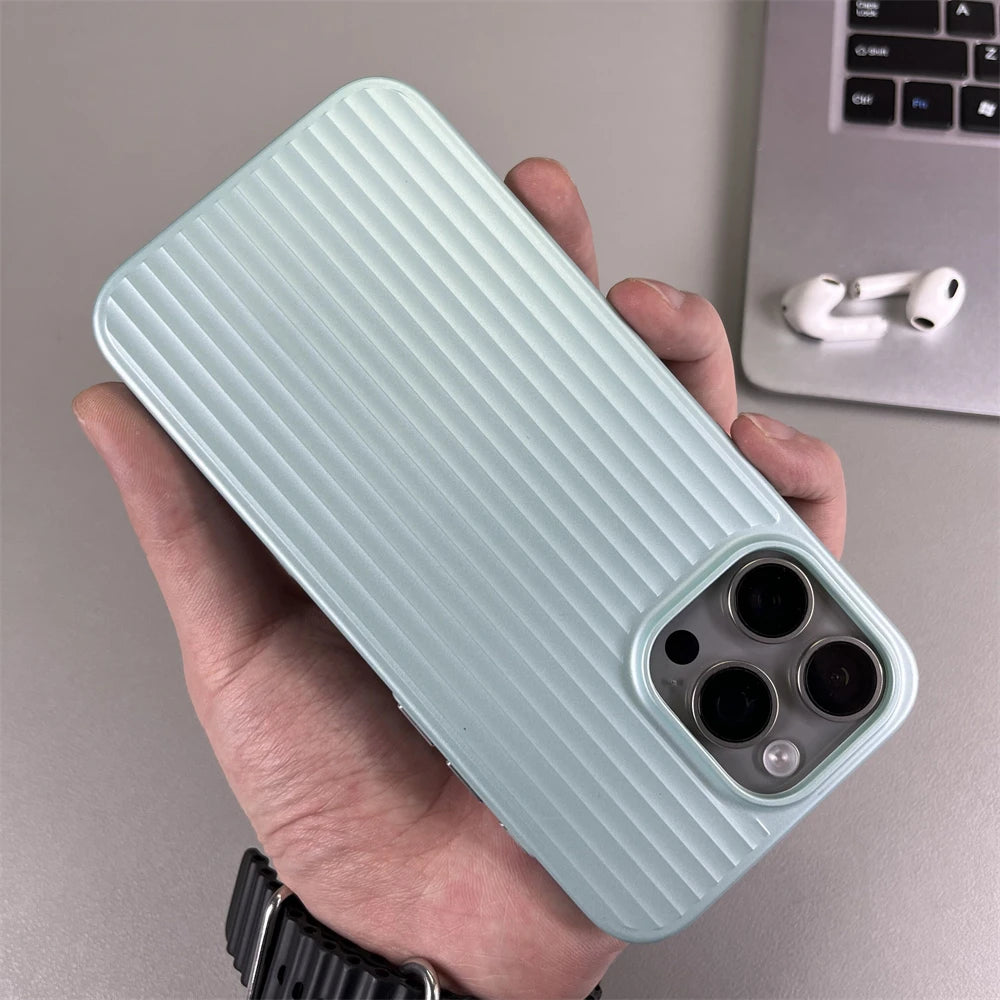 Luxury Ultra Thin Corrugated Pattern Case For iPhone