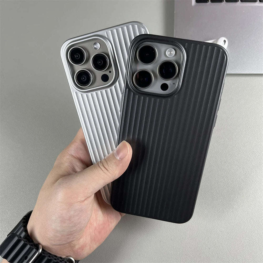 Luxury Ultra Thin Corrugated Pattern Case For iPhone