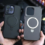 Magnetic Fibre Carbon Pattern Case for iPhone