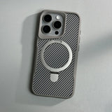 Magnetic Fibre Carbon Pattern Case for iPhone