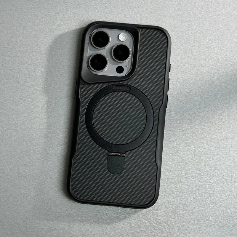 Magnetic Fibre Carbon Pattern Case for iPhone