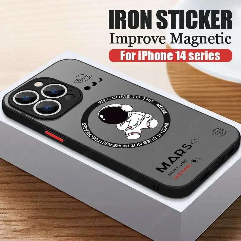 Magnetic Shockproof Bumper Astronaut Case For iPhone