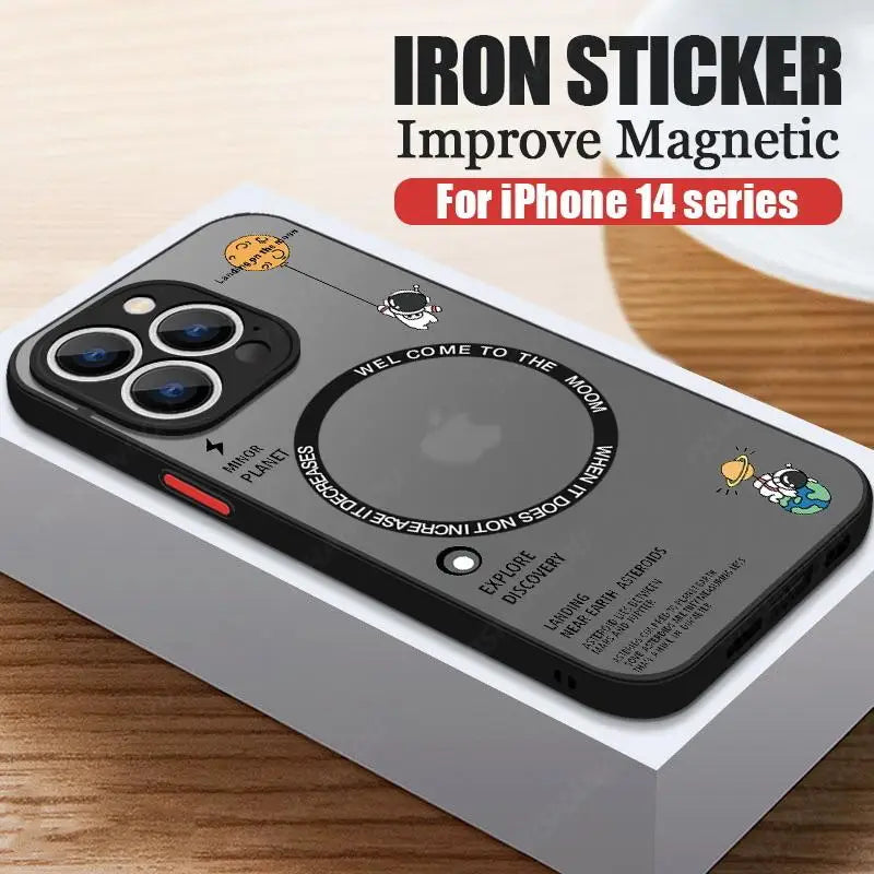 Magnetic Shockproof Bumper Astronaut Case For iPhone