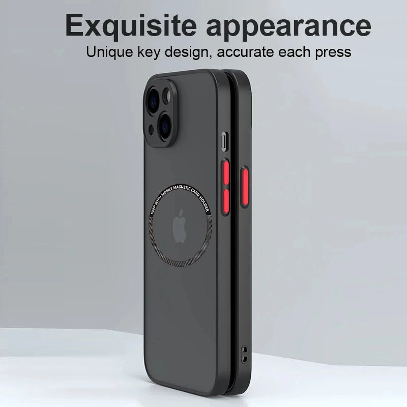 Magnetic Matte PC Case For iPhone