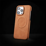 Retro Business PU Leather Magnetic Case For iPhone