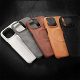 Retro Business PU Leather Magnetic Case For iPhone