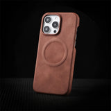 Retro Business PU Leather Magnetic Case For iPhone