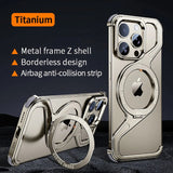 Magnetic Z Shape Geometry Stand Holder Case For iPhone