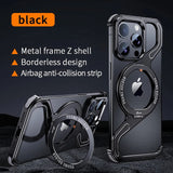 Magnetic Z Shape Geometry Stand Holder Case For iPhone