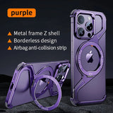 Magnetic Z Shape Geometry Stand Holder Case For iPhone