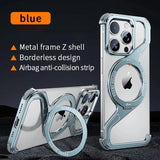 Magnetic Z Shape Geometry Stand Holder Case For iPhone