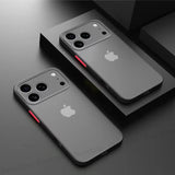 Shockproof Matte Clear Hard Case For iPhone