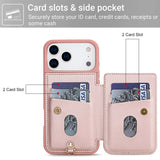 3IN1 Crossbody Rope Wrist Strap Flowers Leather Wallet Case For iPhone