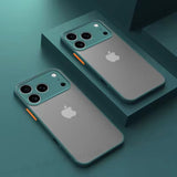 Shockproof Matte Clear Hard Case For iPhone